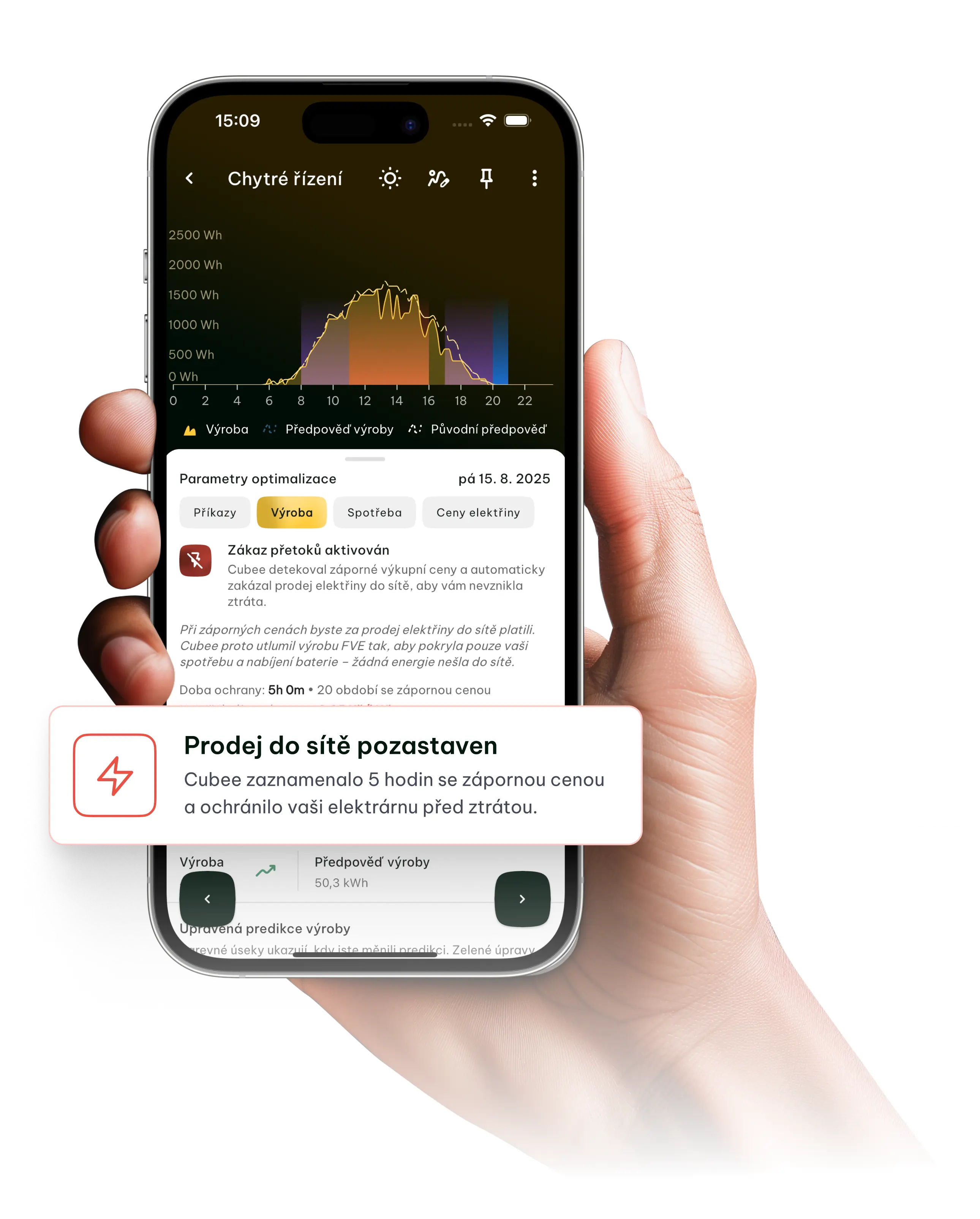 Příkazy v aplikaci Cubee