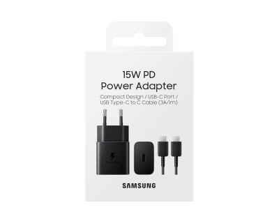 Samsung Nabíječka s USB-C kabelem (15W) Black