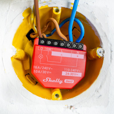 Shelly 1PM Gen3, spínací modul, WiFi