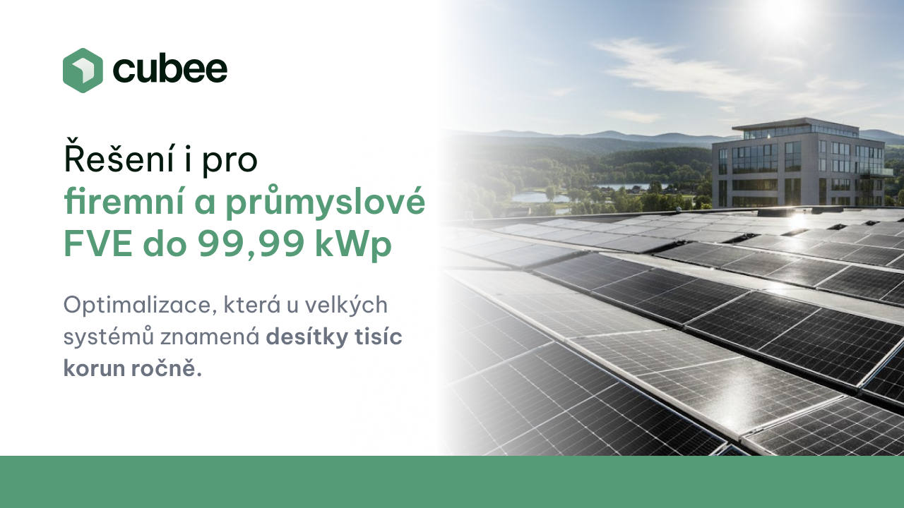 Cubee na větších fotovoltaikách: 50kWp FVE s 93kWh baterií přinesla úsporu téměř 49 000 Kč za rok