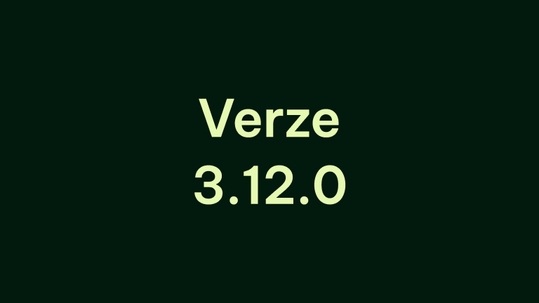 Verze aplikace 3.12.0