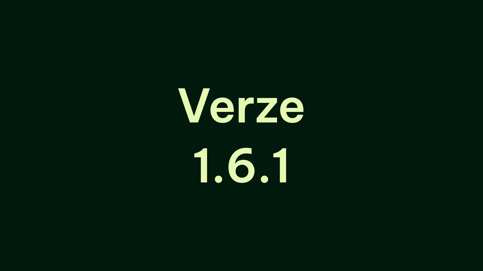 Verze 1.6.1