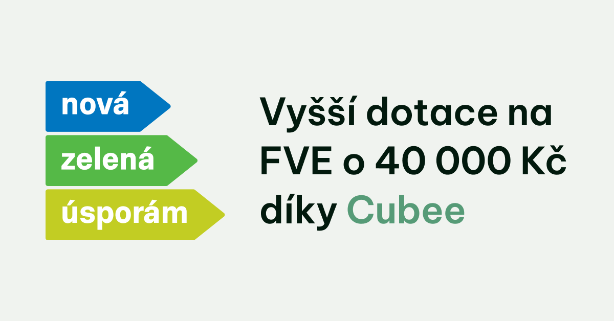 Dotace na Cubee 40 000 Kč díky NZÚ