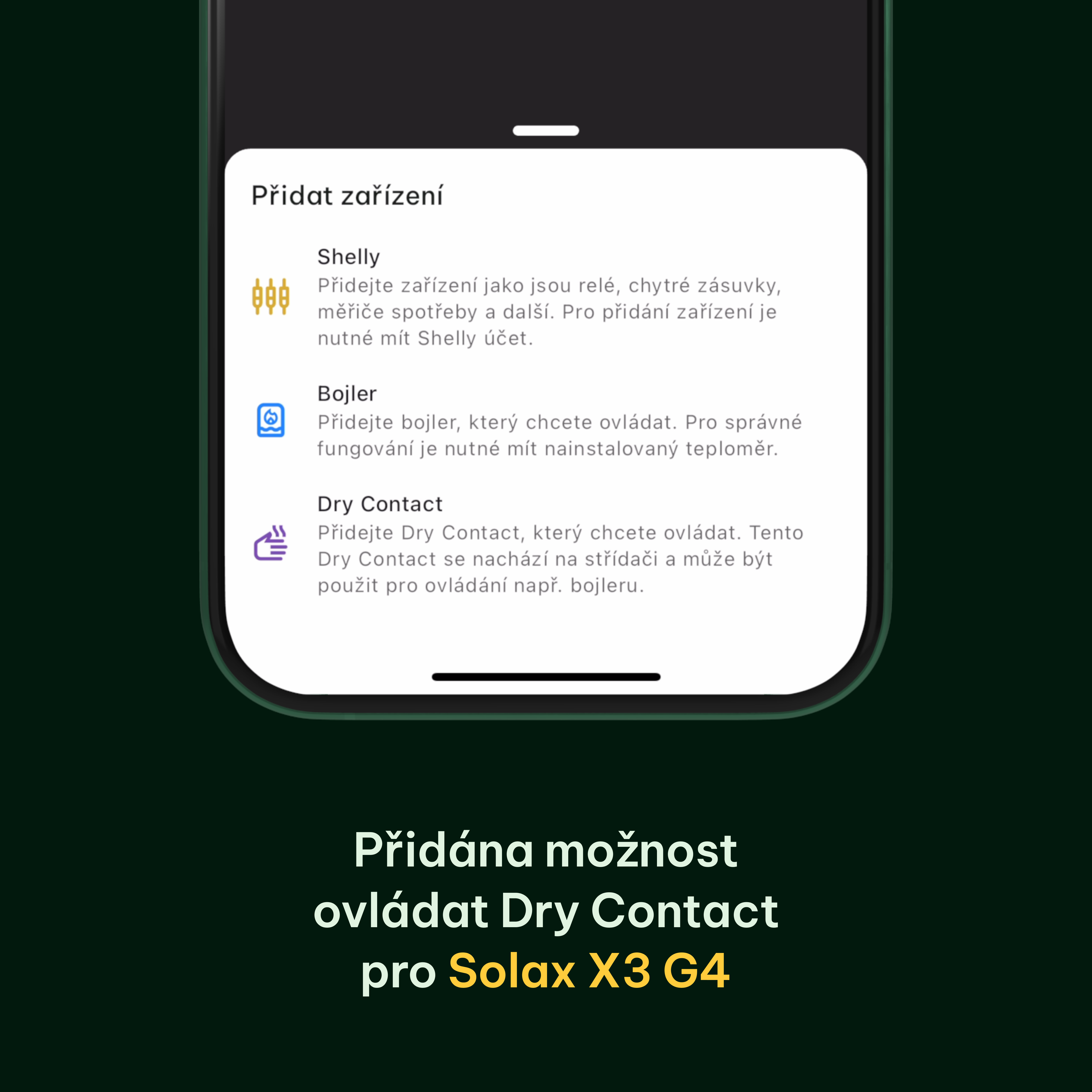 Podpora spínání Dry Contactu na Solax X3 G4