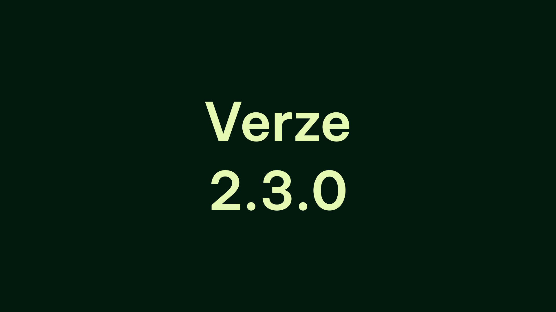 Verze 2.3.0
